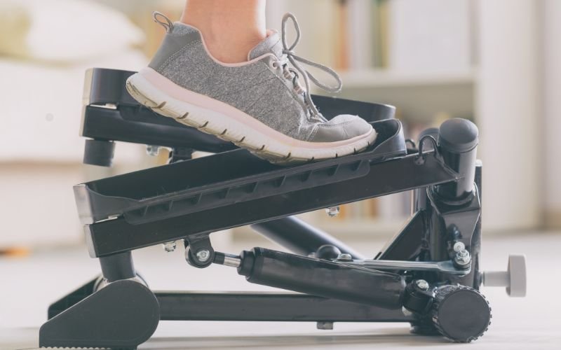 Sunny Health & Fitness Smart Mini Stepper with Exercise Bands