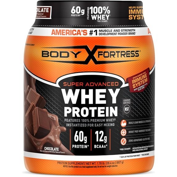 Body Fortress 100% Whey Premium Protein Powder Chocolate 1.78lbs