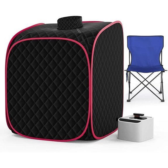 Portable Home Steam Sauna Box with Chair